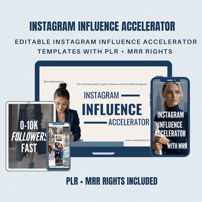 INSTAGRAM INFLUENCE ACCELERATOR MASTERCLASS WITH PLR & MRR LICENCE