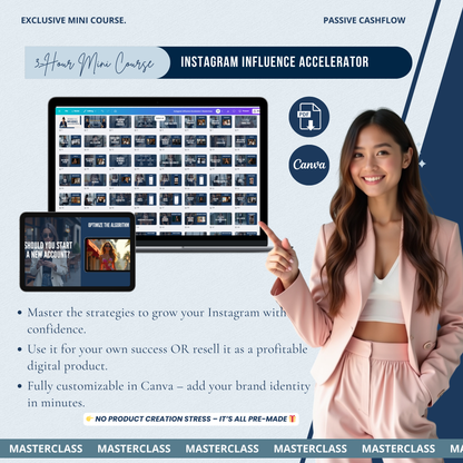 INSTAGRAM INFLUENCE ACCELERATOR MASTERCLASS WITH PLR & MRR LICENCE