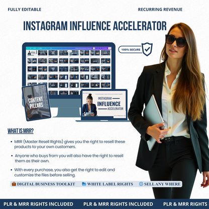 INSTAGRAM INFLUENCE ACCELERATOR MASTERCLASS WITH PLR & MRR LICENCE