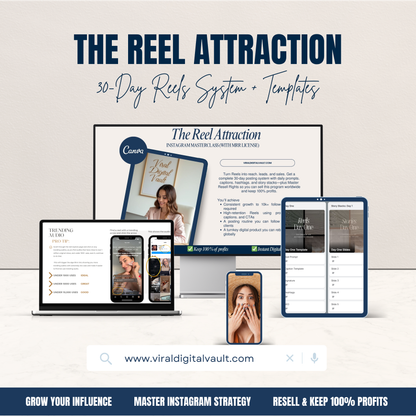 The Reel Attraction — Instagram Masterclass (MRR) | 30-Day Reels System + Templates