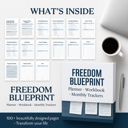 FREEDOM BLUEPRINT — Premium Life, Goals &amp; Habit System (Editable + PLR &amp; MRR Rights)