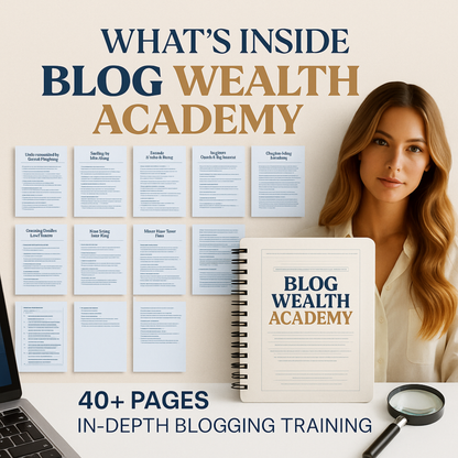 BLOG WEALTH ACADEMY — The Ultimate Step-By-Step Blogging Mastery Blueprint (Editable + PLR + MRR Rights)