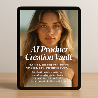AI PRODUCT CREATION VAULT| CREATE HIGH-DEMAND DIGITAL PRODUCTS IN MINUTES USING AI  WITH PLR + MRR RIGHTS INCLUDED