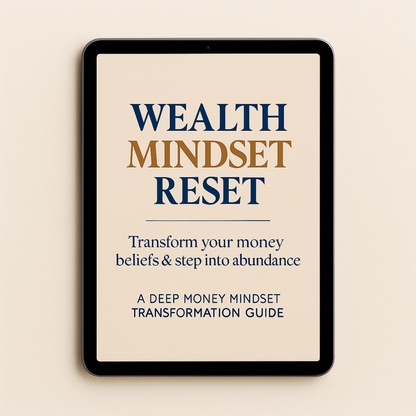 WEALTH MINDSET RESET – TRANSFORM YOUR MONEY BELIEFS & STEP INTO ABUNDANCE (PLR + MRR INCLUDED)