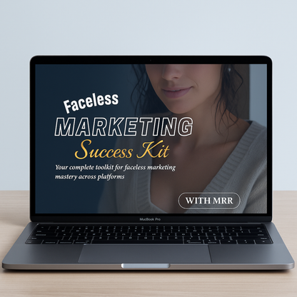 FACELESS MARKETING SUCCESS KIT – MASTER SOCIAL GROWTH WITHOUT SHOWING YOUR FACE (WITH MRR)