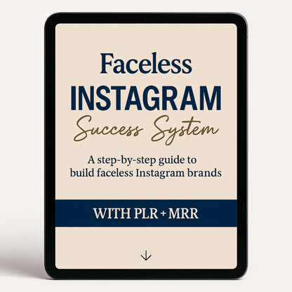 FACELESS INSTAGRAM SUCCESS SYSTEM (PLR + MRR INCLUDED)