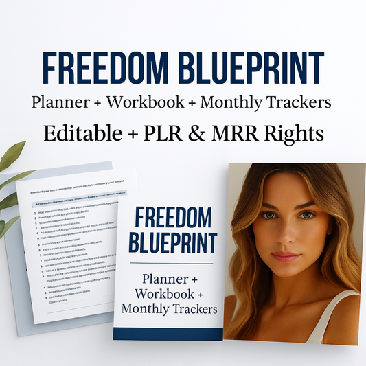 FREEDOM BLUEPRINT — Premium Life, Goals &amp; Habit System (Editable + PLR &amp; MRR Rights)