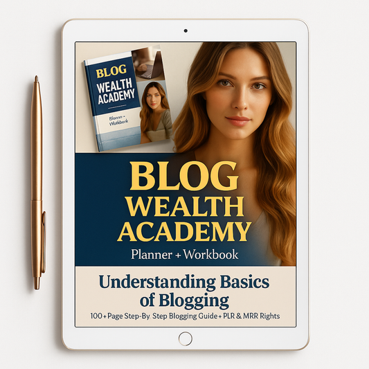 BLOG WEALTH ACADEMY — The Ultimate Step-By-Step Blogging Mastery Blueprint (Editable + PLR + MRR Rights)
