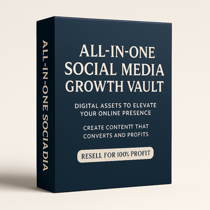 ALL-IN-ONE SOCIAL MEDIA GROWTH VAULT – 300+ HOOKS, CTAS, CONTENT IDEAS & STRATEGIES (PLR + MRR INCLUDED)