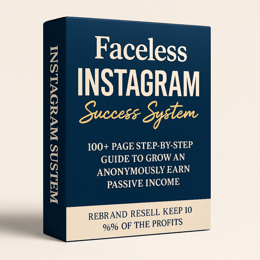 FACELESS INSTAGRAM SUCCESS SYSTEM (PLR + MRR INCLUDED)